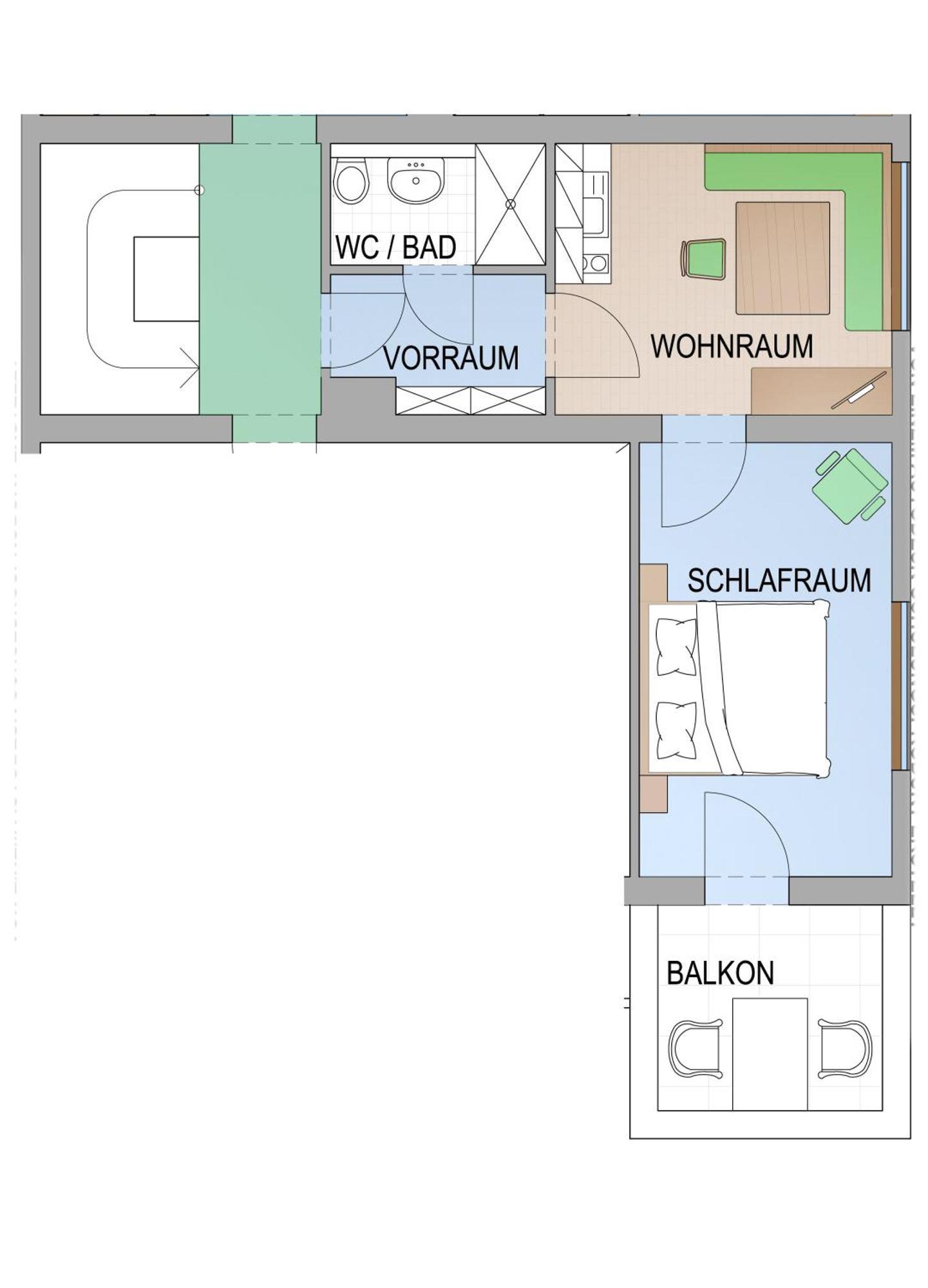 Appartement Scheibling Saint Wolfgang Rum bild